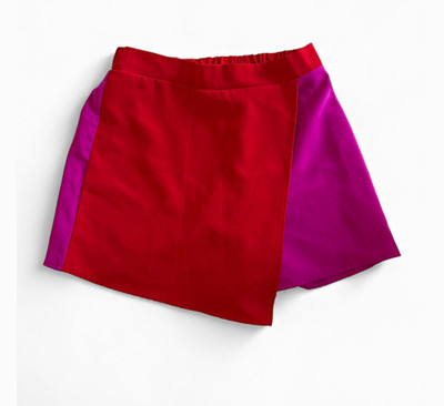 TCEC Women s Size S Red/Purple Colorblock Short Skort Regular Fit