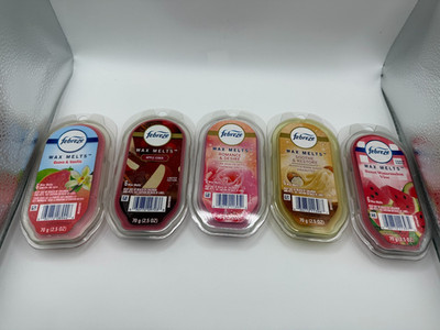 Febreze Wax Melts Variety- 5 packs   Premium Scents   New