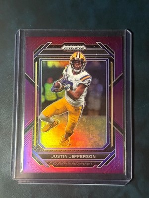 2023 Panini Prizm Draft Picks Purple Prizm 61 Justin Jefferson /75