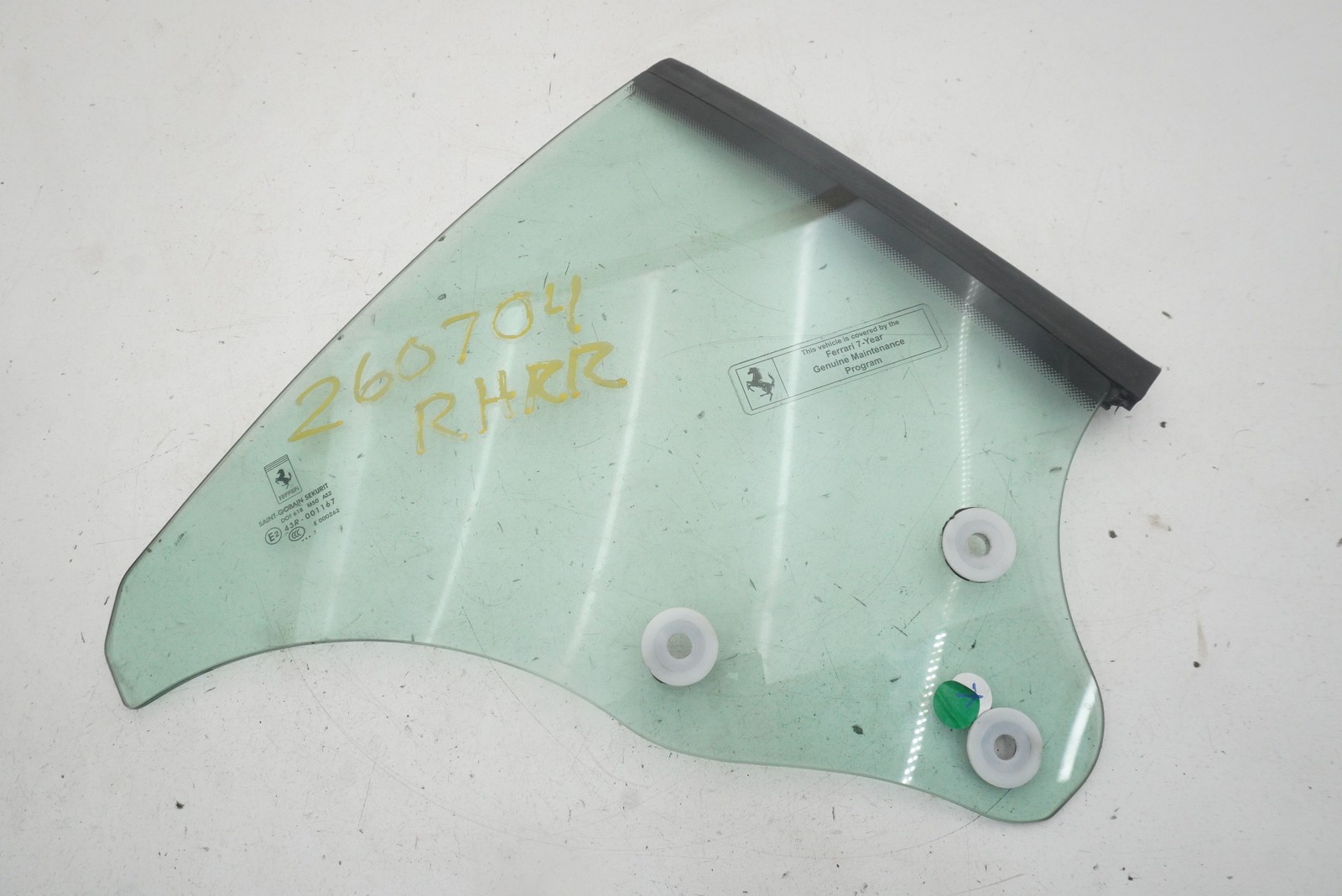Ferrari California 2008-2018 Rear Right Quarter glass P/N 69845300