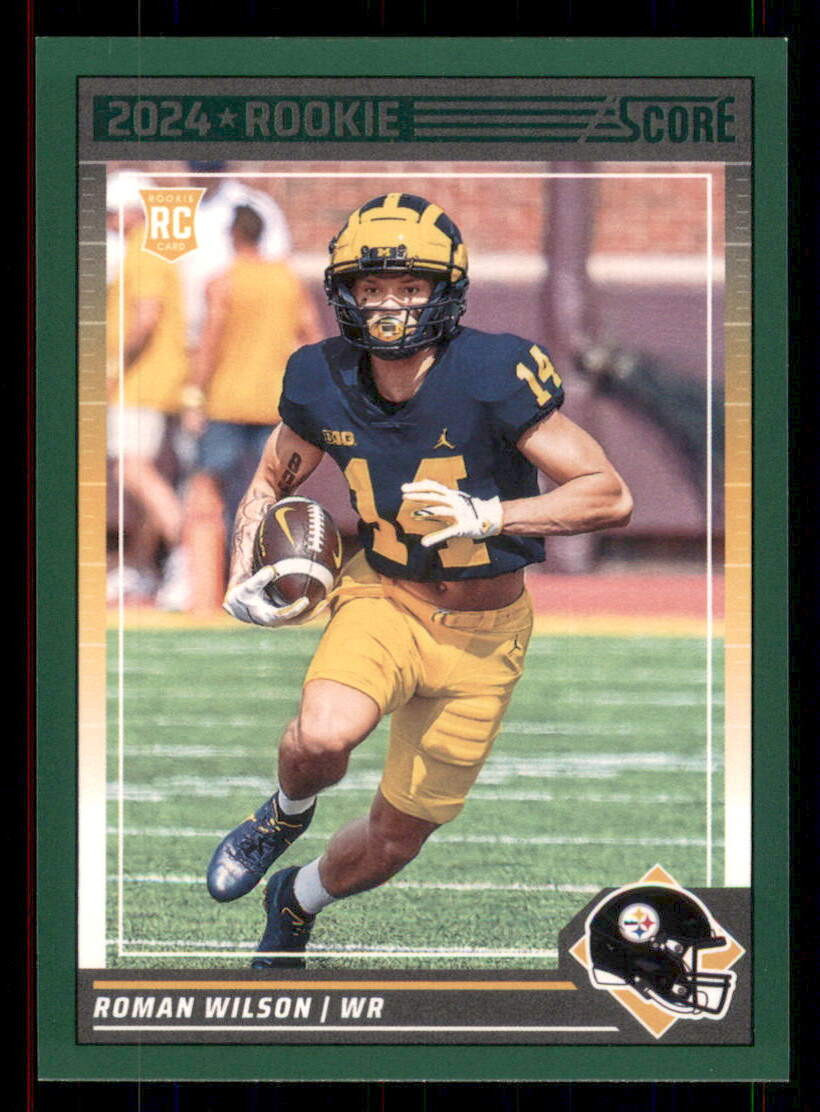 Roman Wilson 2024 Score #360 Green RC Pittsburgh Steelers