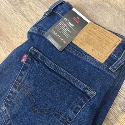 Levi s 511 Herren Jeans Slim Fit - blau W32 L32, Baumwolle, Reißverschluss 