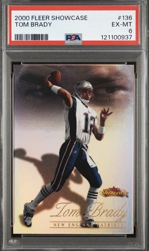 2000 Fleer Showcase Tom Brady PSA 6 /2000