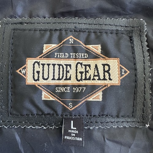 Guide Gear Leather Vest Mens Large Field Tested Conceal Carry Black Motorcycle - Picture 2 of 22
