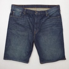 Levis 569 Shorts Mens 44 Blue Denim Jean Baggy Relaxed Fit 90s Dark Wash