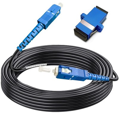 100ft (30 Meters) SC to SC Fiber Optic Patch Cable, Outdoor Armored Single Mo...