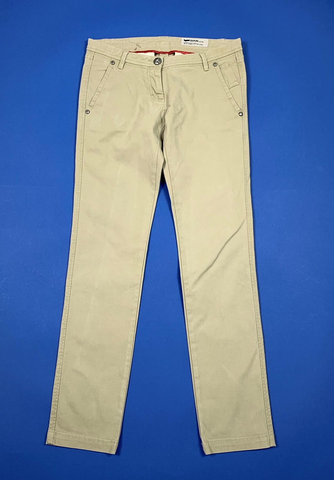 Gas zurine pantalone donna usato size S slim skinny grigio T8306