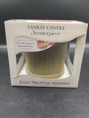 Yankee Candle Scenterpiece Warmer DUNE Weave Easy Melt Cup Electric NIB~