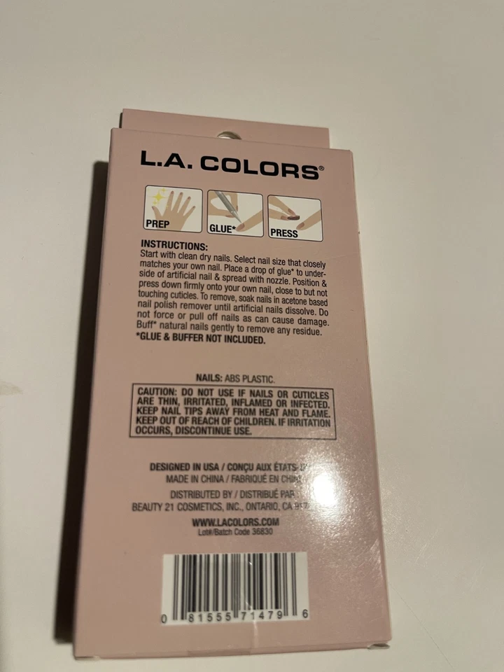 LA цвета ногтей гель как блеск французский клей на средней длины миндаль CNT479 - Изображение 2 из 2
