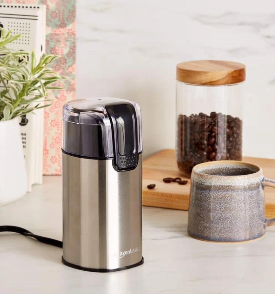 Amazon Basics Electric Coffee Grinder Stainless Steel Spice Grinder New