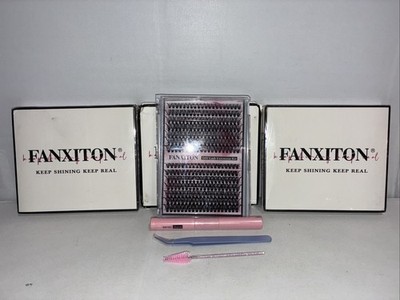 Lot Of 3-Fanxiton DIY Lash Extension Kit 11-32B Tweezers Bond Seal Synthetic