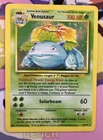 Venusaur 15/102 – Base Set Unlimited Holo Rare Vintage Old Pokemon Card - LP