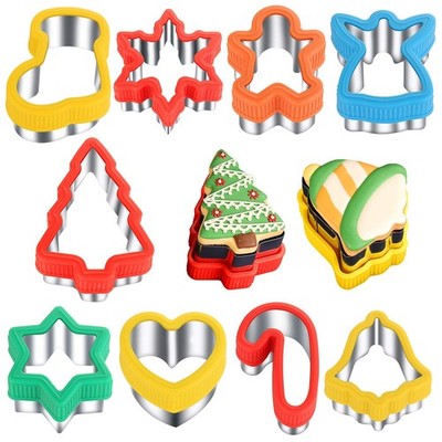 ETERSION Christmas Cookie Cutters 2'' to 3.5'' 9 Pieces Cookie Cutters Christma...