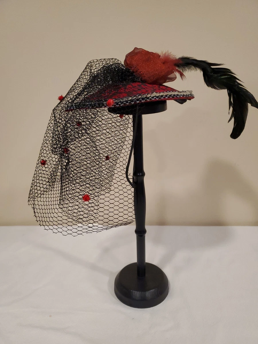 Red Net Vintage Hats for Women for sale | eBay display picture 1