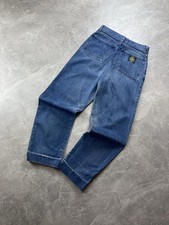 Stone Island Vintage 90s Denim Logo Jeans Blue Size 44 Made in Italy