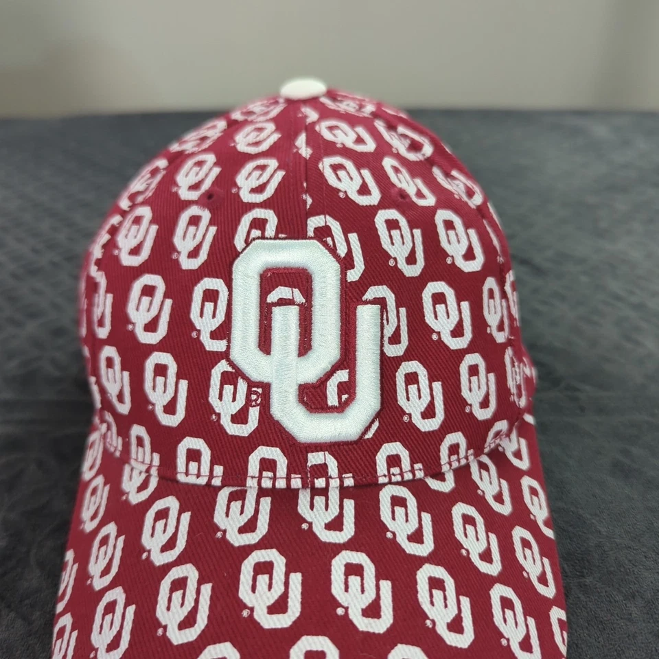 Oklahoma Sooners Sombrero Gorra Logo Estampado Completo Aguja Americana Hombres Adultos OSFA Foto 2 de 4