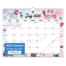 18 Month Wall Calendar 2026 2027 Large Thick Paper For Home Office 14 x 11
