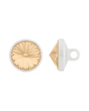 Swarovski 1770/214 Rivoli Button 16mm Clear Plastic Shank Golden Shadow - 1pc