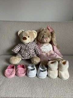 Build A Bear Bundle With Bear Rabbit 2 Outfits And 3 Pairs Of Shoes