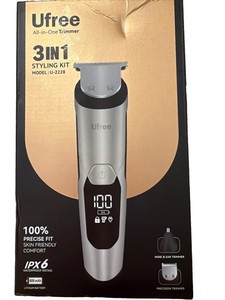 Ufree 3-in-1 Beard Trimmer for Men, Valentine Gifts for Men, IPX6 Waterproof Men