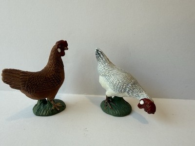 Schleich Chickens Set Of Two Farm Animals Figures Toys