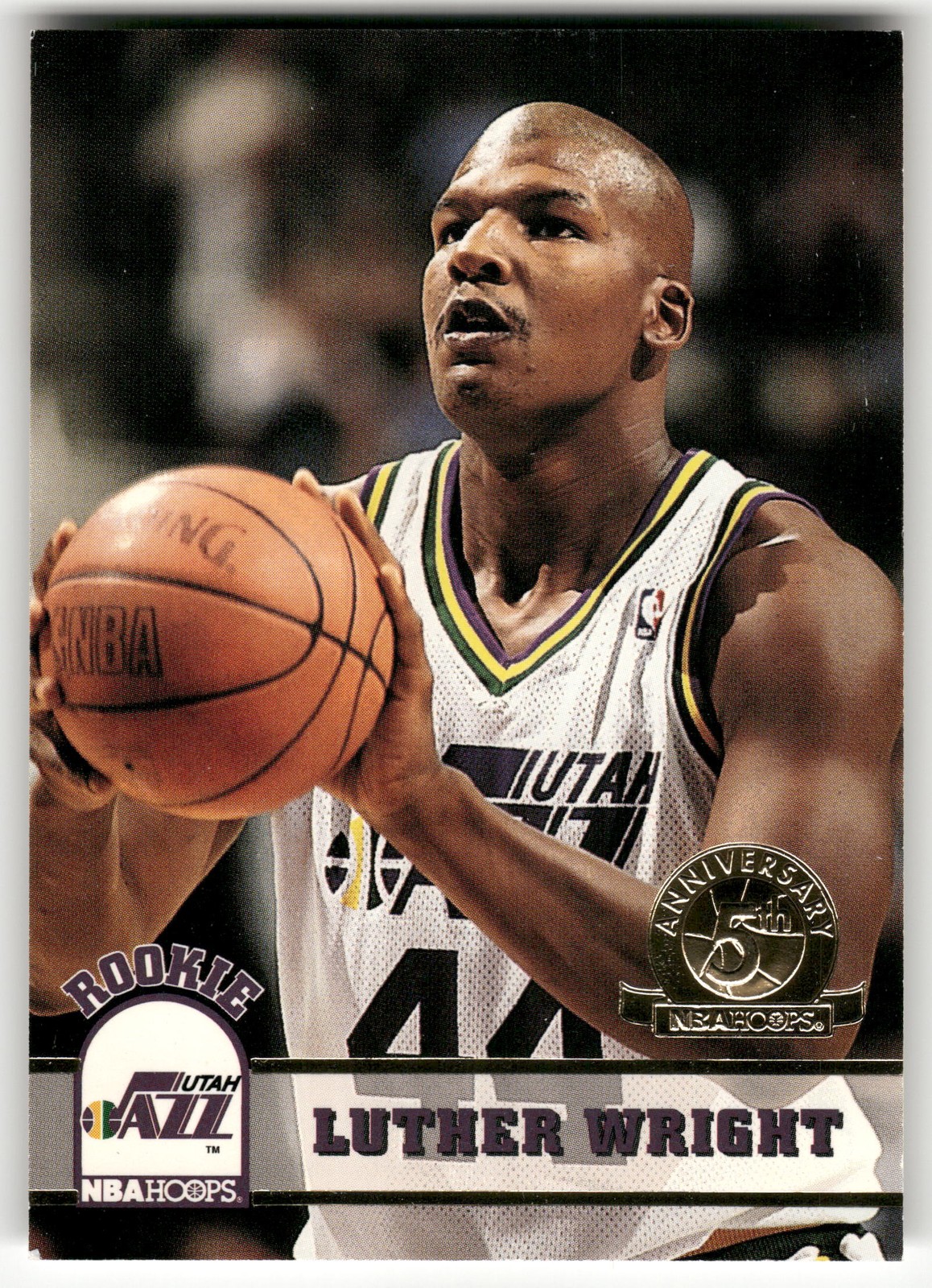 1993-94 Hoops #415 Luther Wright Fifth Anniversary Gold