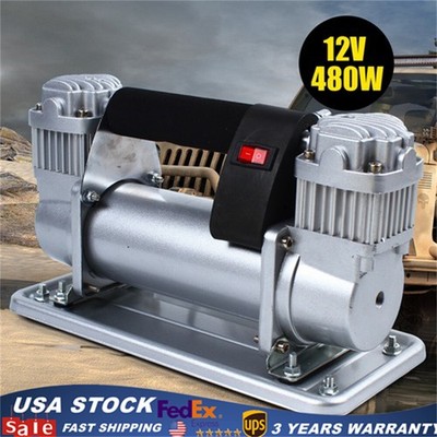 150 PSI 12V Double Cylinder Air Compressor Pump High-Power Car Tire Inflator New