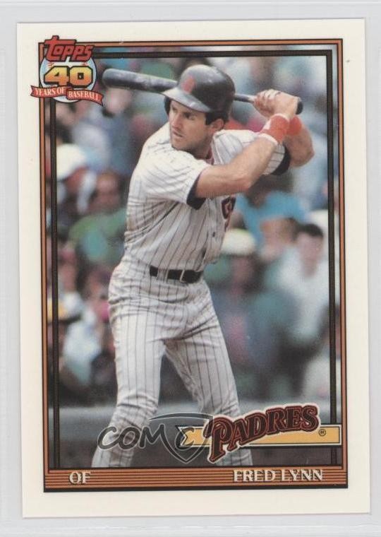 1991 Topps Factory Set Collector's Edition (Tiffany) Fred Lynn #586 0h1