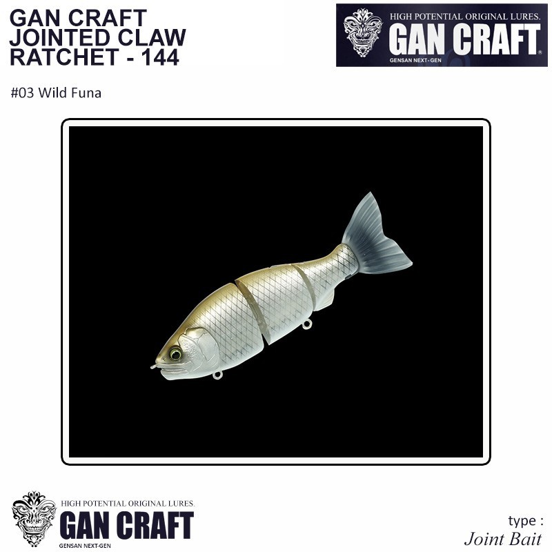 GAN CRAFT JOINTED CLAW RATCHET 144 Joint Bait - fisihng lure from