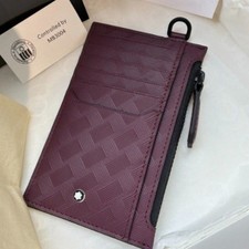 MB Bordeaux Red MB Card Pack Real Leather Card Case Bank Card Holder 199425 US