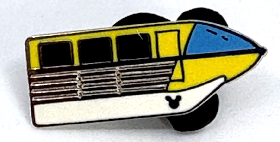 Disney Pin WDW MARK II YELLOW Monorail 2011 Hidden Mickey Lanyard