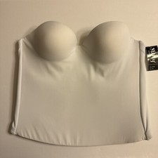 NEW Misty Intima 34B White Strapless Seamless Padded Hook Eye Corset Orig 40