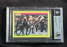 THE NASTY BOYS 1992 MERLIN WWF SIGNED AUTOGRAPHED CARD BECKETT BAS AUTHENTIC