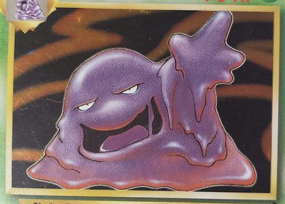 holographic muk card 1999 Pokémon Fossil