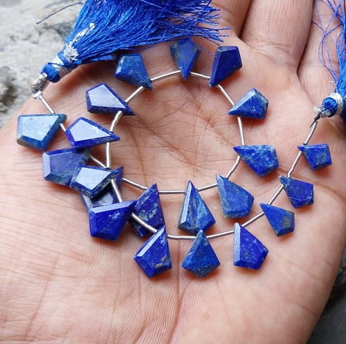 60 Carat Natural Blue Lapis Lazuli Faceted Fancy Shape 8 Inch Necklace Gemstone - Picture 21 of 24
