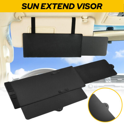 1X Car Sun Visor Extension Extender Shield Window Block Anti-glare Shade Anti-UV