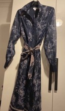 Coast Organza MIDI Shirt  Dress UK Size 12 Party Evening Navy Blue, BNWT