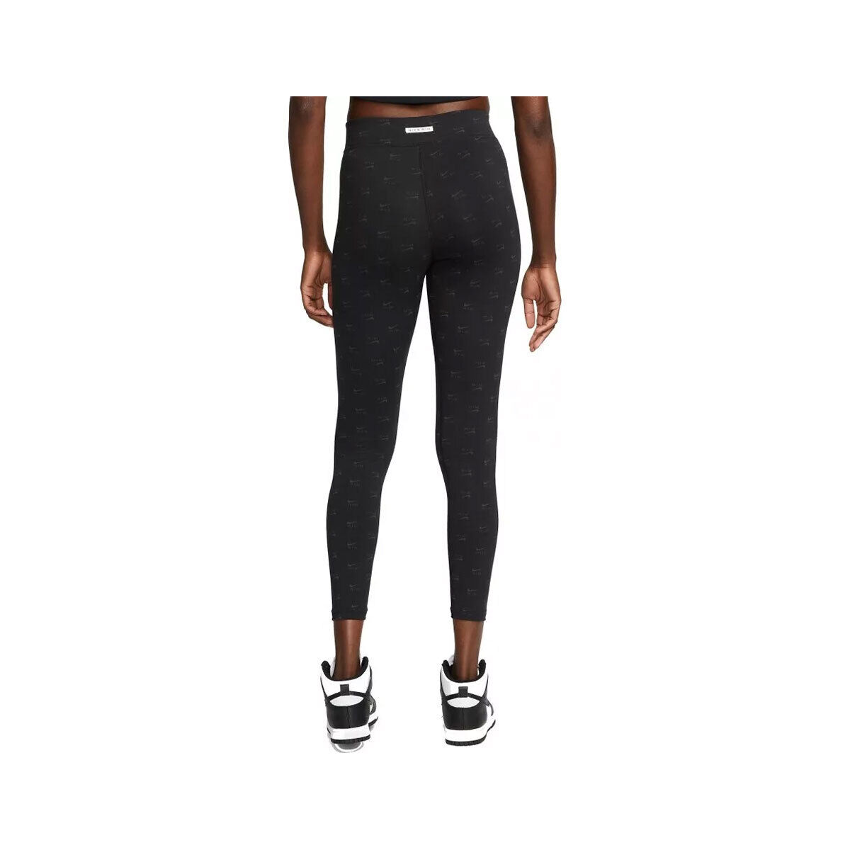 Nike Air Women's High-Waisted Printed Leggings DQ6573-010 Black/White SZ  XS-3XL