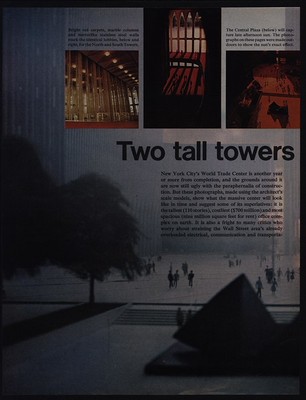 1972年　ダブル・ビルポスター 1972 WORLD TRADE CENTER TWIN TOWERS NYC Nearly Complete 4-Page