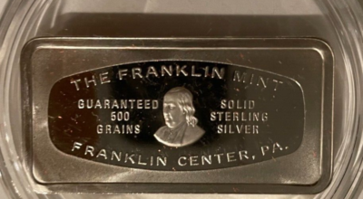 Franklin Mint 1976 Christmas 500 Grains Solid Sterling Silver