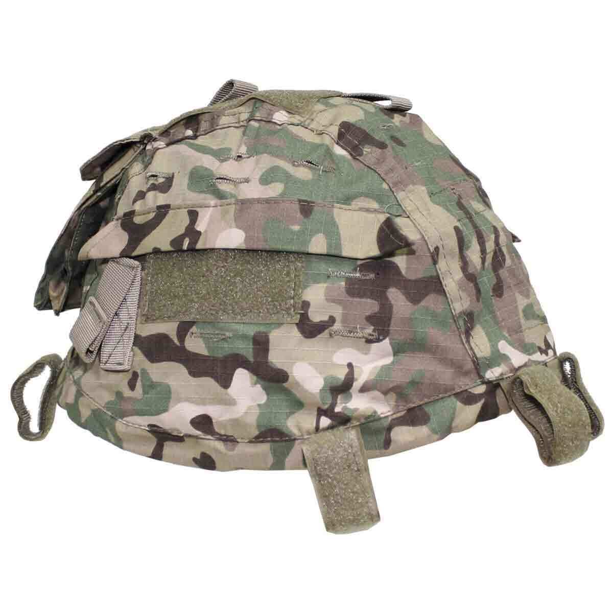 Helmbezug vpn MFH größenverstellbar mit Tasche flecktarn operation-camo Tarnung