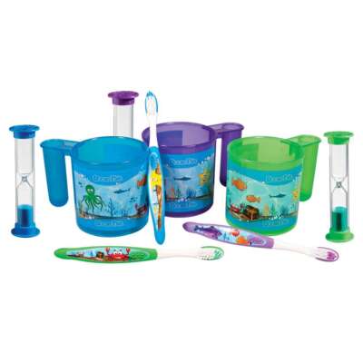 Plak Smacker Ocean Pals Kids Brushing Set, Assorted, 30/Box