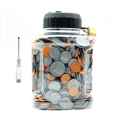 Locking Digital Coin Bank Savings Jar Large Coin Bank for Adults