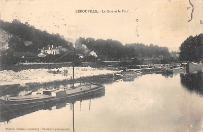 Old postcard 55 LEROUVILLE LA GARE ET LE PORT