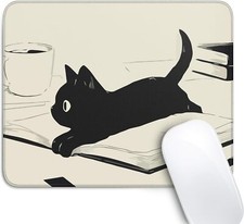 Cute Black Cat Mouse Pad,Kawaii Anime Pads for Wireless S-11