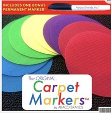 Carpet Markers for Classroom Floor Group Social Distancing 20 Pack 5 Five Color