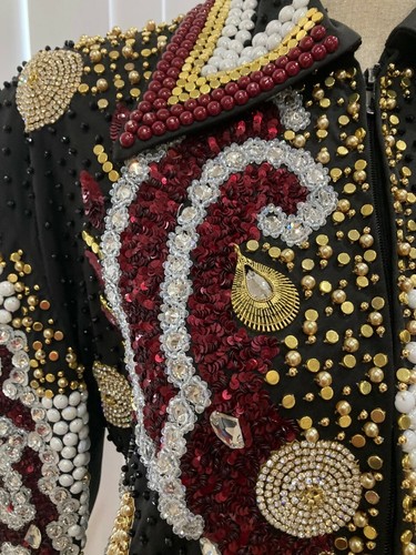 Gorgeous Custom Designed Western Show Jacket with matching Navajo blanket - Picture 3 of 12