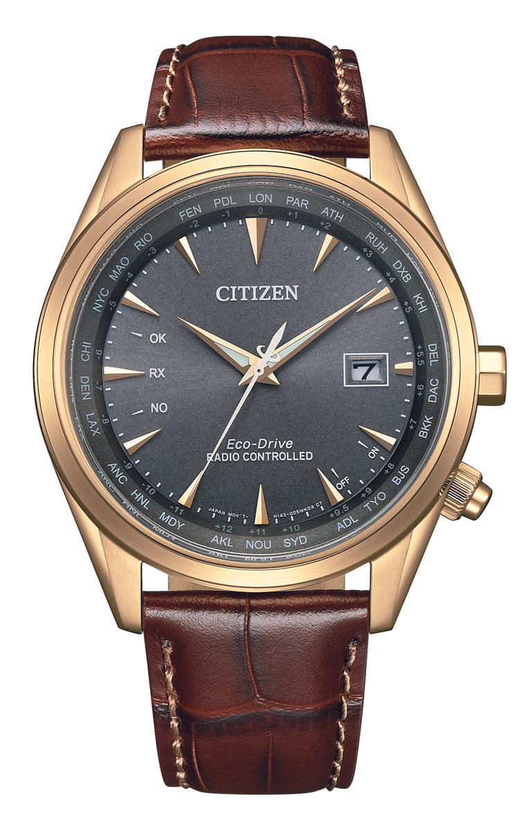 時計 CITIZEN ECO Drive Radio controlled Citizen Eco-Drive CB0273-11H Radio Controlled Brown Leather Rose