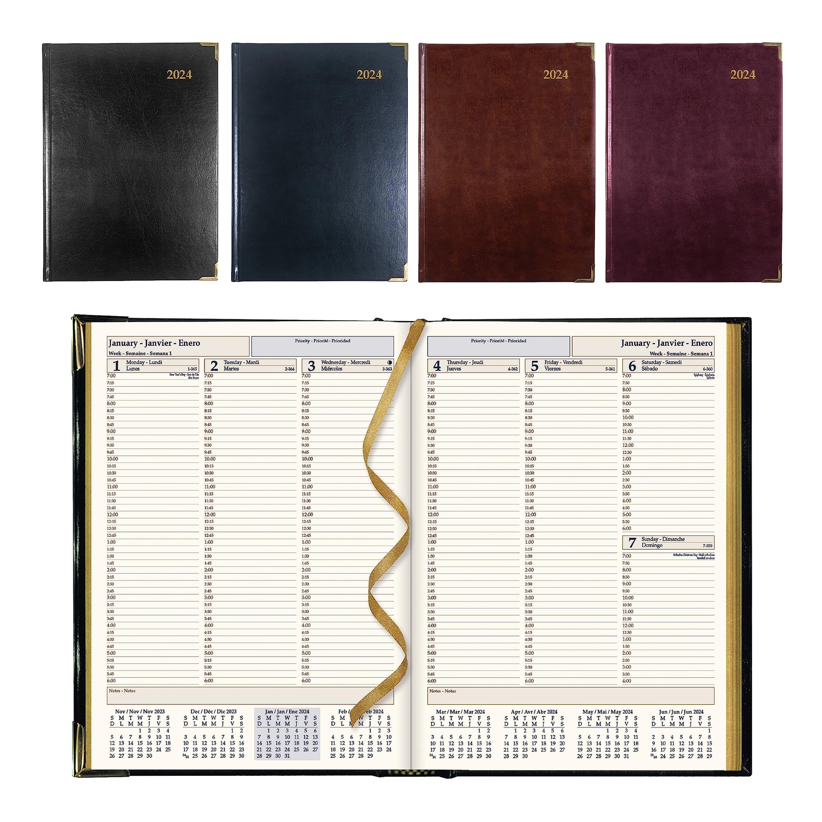 Brownline 2024 Executive Weekly Planner Appointment Book 12 Months January to...