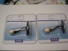 2 QUALITY STRONG WALL  COAT HOOKS WHITE  CERAMIC AND METAL LENGTH 11 CMS 